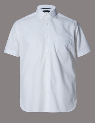 Supima&reg; Cotton Luxury Tailored Fit Short Sleeve Shirt